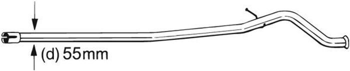 Auspuffrohr mitte (durchmesser:55mm) passt zu: PEUGEOT 406 1.9D 01.96-10.04