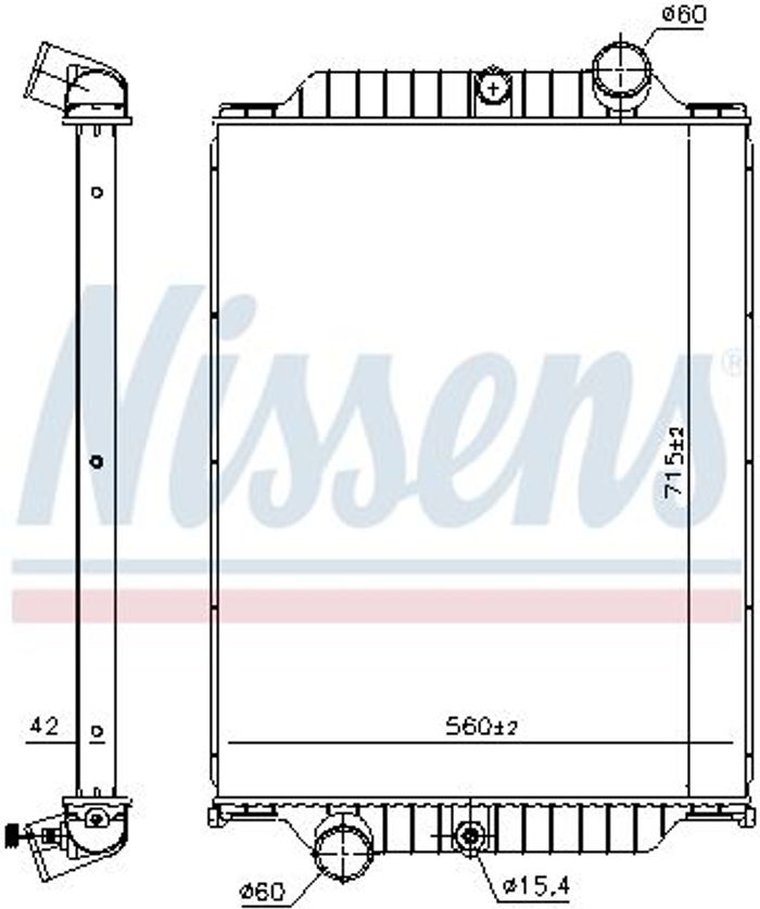 Kühler Motor ((en) without frame) passt zu: VOLVO FL, FL6 D6A180-D6B250 12.95