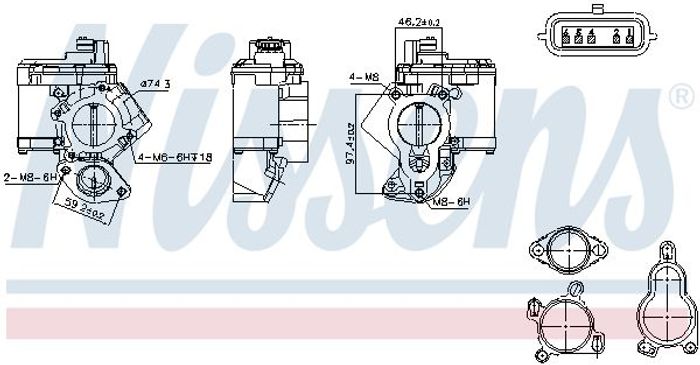 AGR Ventil passt zu: NISSAN NV400, PRIMASTAR, QASHQAI +2, QASHQAI I, QASHQAI...