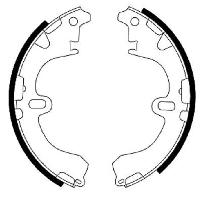Bremsbacke passt zu: TOYOTA CALDINA, CARINA VII, COROLLA, CORONA, RAUM, SPRIN...