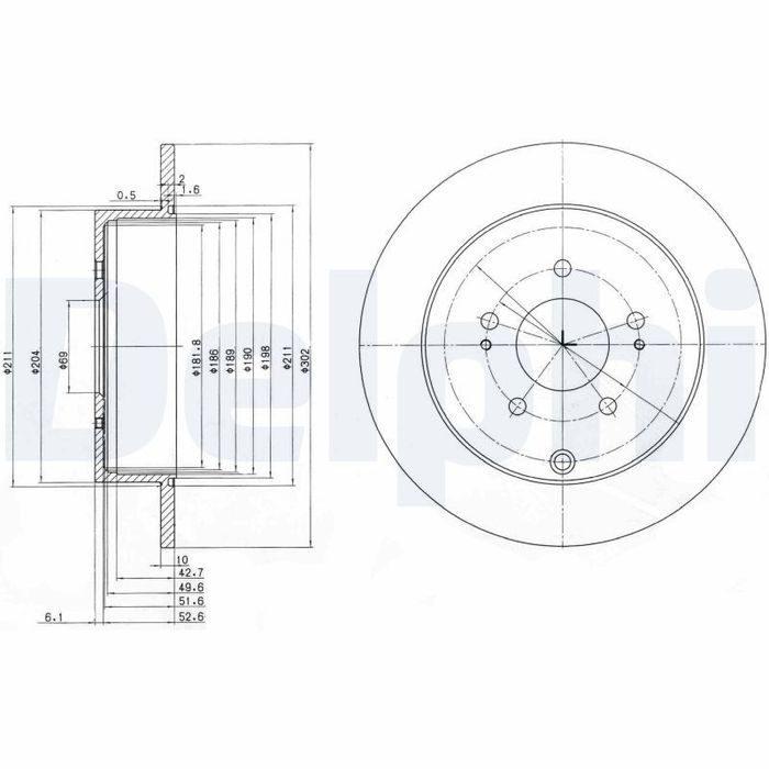 Kpl. Scheibenbremsen hinten L/R passt zu: MITSUBISHI ENDEAVOR, GRANDIS 2.0D/2...