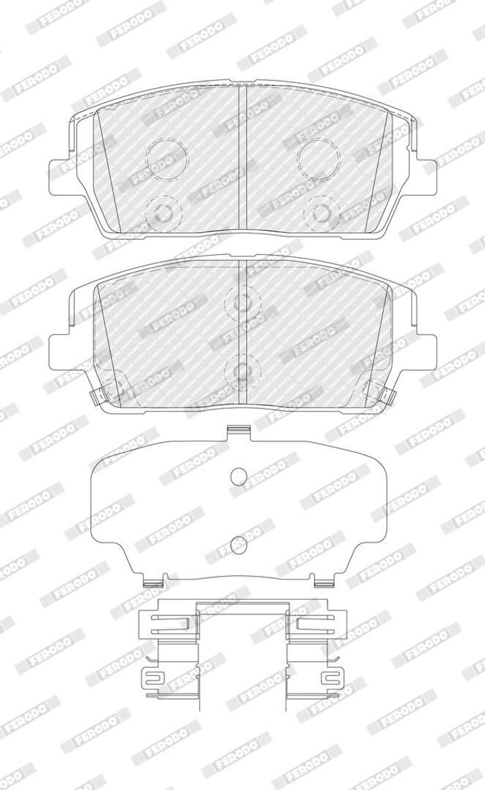 Bremsbelagsatz vorne , passt zu: HYUNDAI SANTA FE IV 2.0D-3.5 07.18-11.20