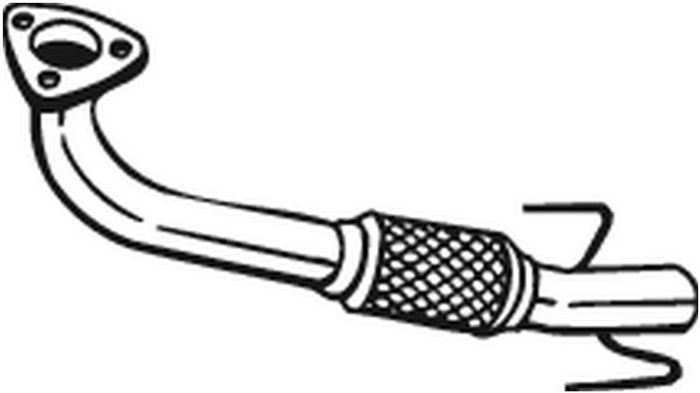 Auspuffrohr vorne (elastisch, länge:680mm) passt zu: OPEL VECTRA C, VECTRA C...
