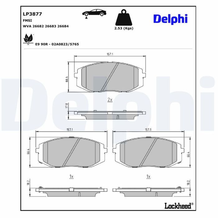 Bremsbelagsatz vorne , passt zu: HYUNDAI STARIA 1.6H/2.2D 01.21