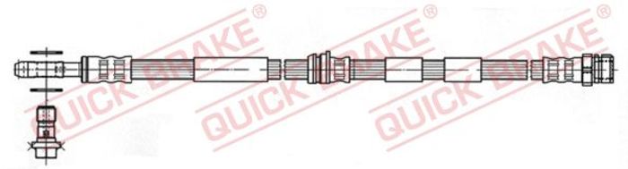 Bremsleitung elastisch vorne L/R (länge 570mm, M10x1/M10x1,5) passt zu: AUDI...