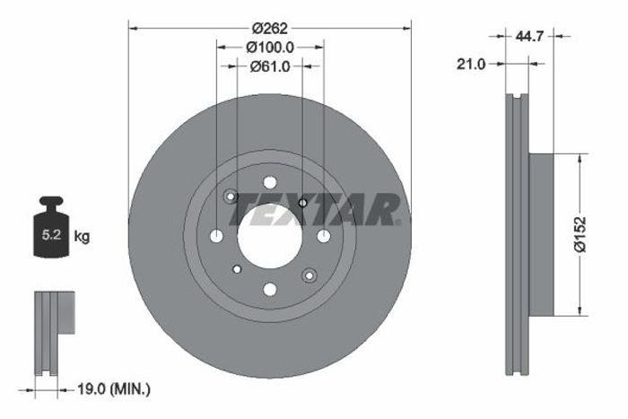 Bremsscheibe vorne L/R passt zu: HONDA JAZZ V 1.5H 02.20