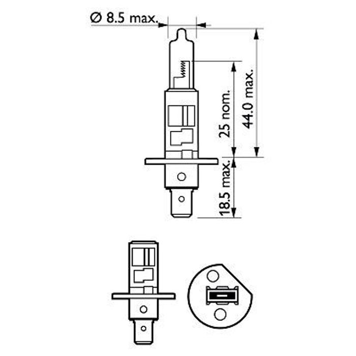 Glühbirne (Blister 1Stück) H1 12V 55W P14,5S Premium
