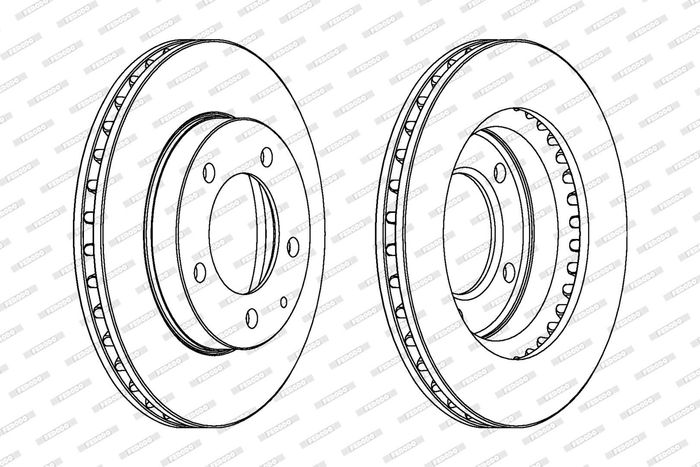Kpl. Scheibenbremsen vorne L/R passt zu: FORD USA PROBE II; MAZDA 626 III, 62...