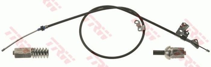 Handbremsseil hinten L (1580mm/1380mm, bremsen: Trommel) passt zu: TOYOTA YAR...