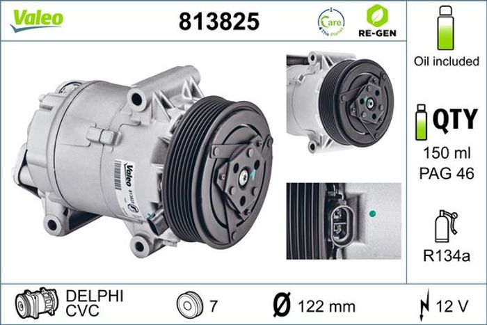 Klimakompressor (runderneuert) passt zu: RENAULT CLIO III, GRAND SCENIC II, M...