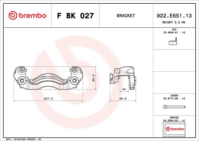 Bremssattelhalter vorne L/R passt zu: MERCEDES SPRINTER 3,5-T (B906), SPRINTE...
