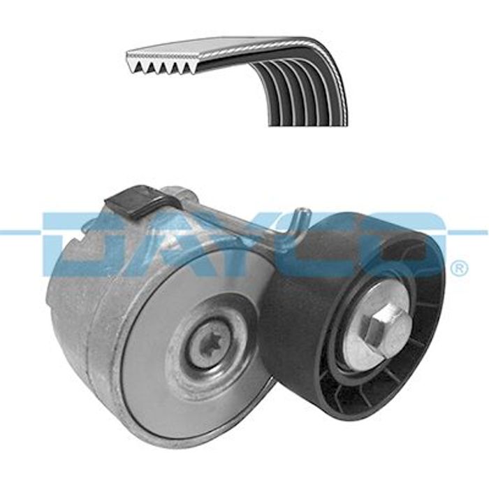 Satz der Rippenriemen (mit Spanner) passt zu: FIAT 500, 500 C, DOBLO, GRANDE...