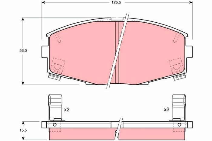 Bremsbelagsatz vorne , passt zu: TOYOTA CROWN, SUPRA 2.8/3.0 02.84-05.93