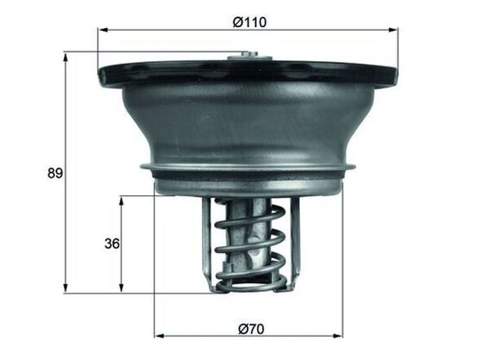 Kühlmittelthermostat (76°C, mit dichtung) passt zu: VOLVO 7700, 8300, 9300, 9...