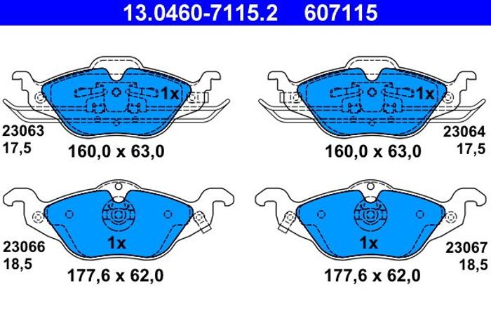Bremsbelagsatz vorne , passt zu: OPEL ASTRA G, ASTRA G CLASSIC, ZAFIRA A 1.2-...