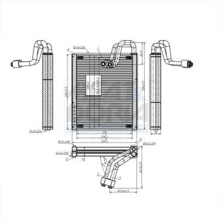 Verdampfer der Klimaanlage passt zu: KIA SORENTO II, SORENTO III 2.0D/2.2D/2....