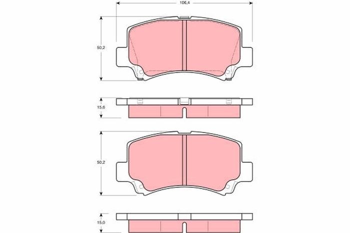 Bremsbelagsatz vorne (mit Extras), passt zu: CHERY A1; DR DR 1, DR 2; SUZUKI...