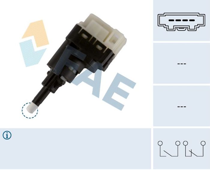 Lichtschalter Bremse passt zu: AUDI A3, A4 B6, A4 B7, A4 B8, A6 ALLROAD C6, A...