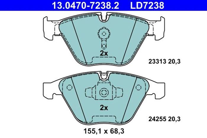 Bremsbelag Keramik vorne , passt zu: BMW 3 (E90), 3 (E91), 3 (E92), 3 (E93),...