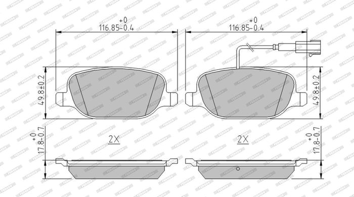 Bremsbelagsatz hinten , passt zu: ALFA ROMEO 159, GIULIETTA 1.4-2.0D 03.06-12.20