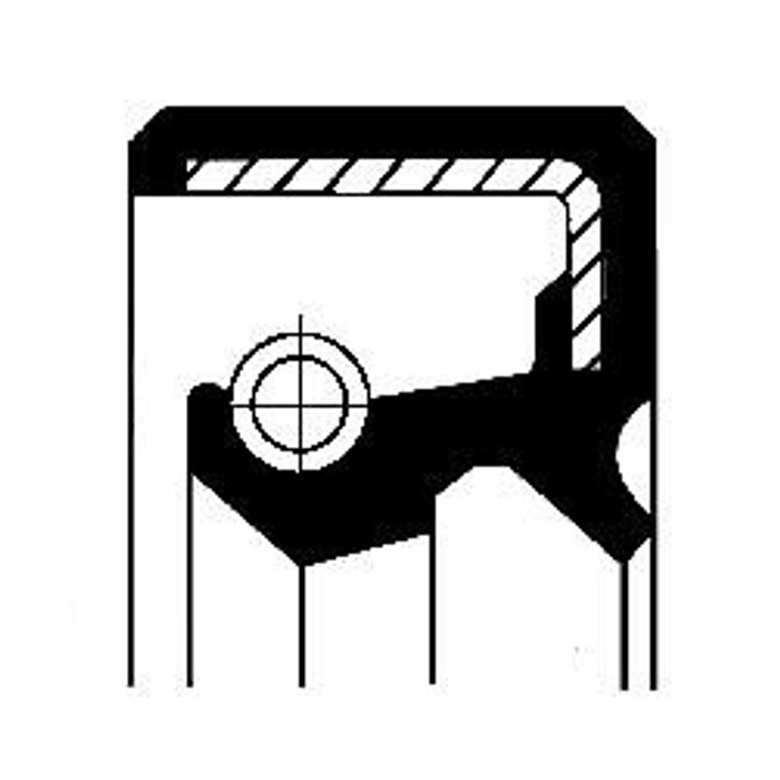 Kurbelwellendichtung (15x25/25,4x5/7/7) passt zu: ROVER MINI 1.3 01.91-05.01