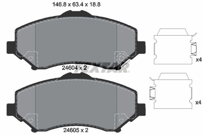 Bremsbelagsatz vorne , passt zu: CHRYSLER GRAND VOYAGER V, TOWN & COUNTRY, VO...