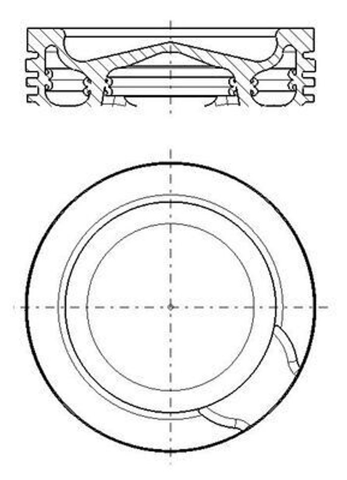 Kolben (durchmesser 125mm, STD, mit Ringen 3,5-2,5-3,5) passt zu: MERCEDES AC...