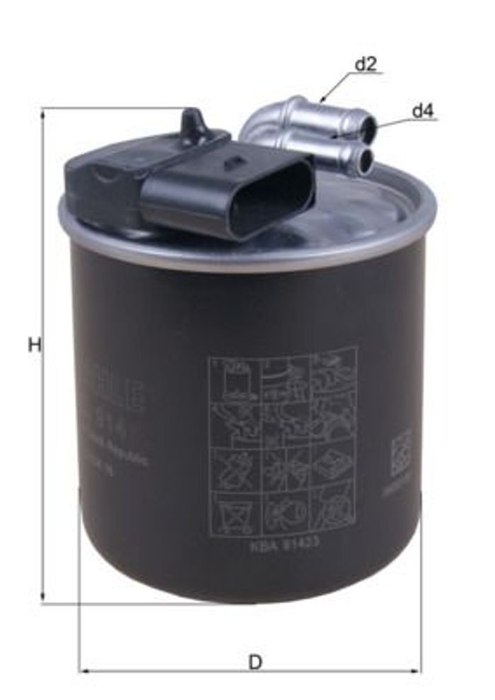 Kraftstofffilter passt zu: MERCEDES MARCO POLO CAMPER (W447), SPRINTER 3,5-T...
