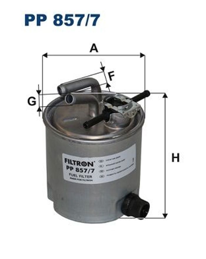 Kraftstofffilter passt zu: NISSAN NAVARA NP300, PATHFINDER III 2.5D 01.05