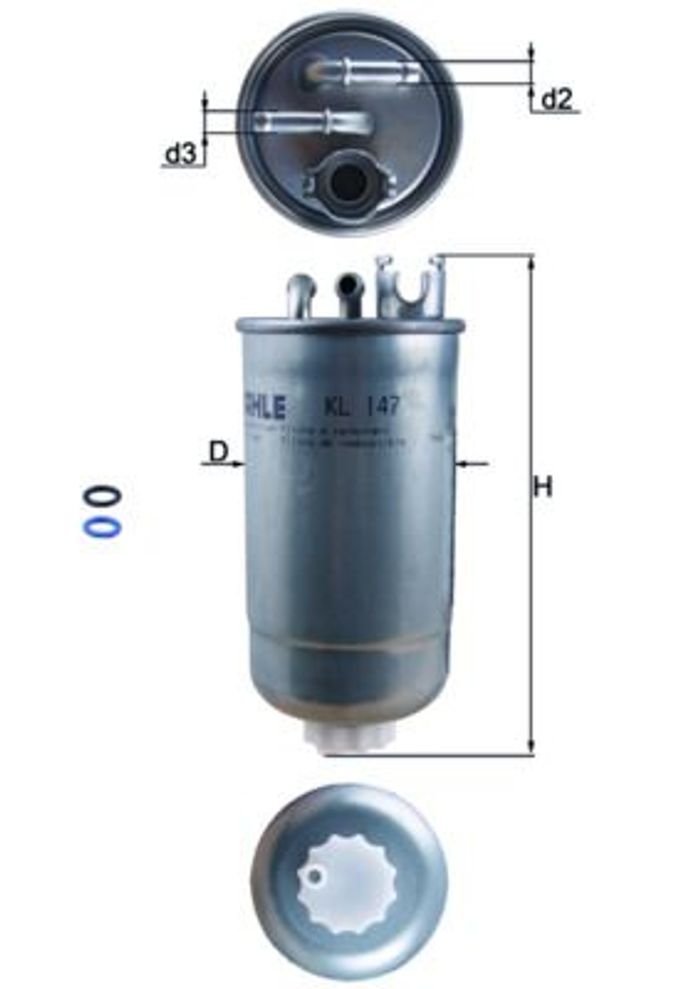 Kraftstofffilter passt zu: AUDI A3, A4 B5, A4 B6, A4 B7, A6 C5; FIAT PUNTO; S...