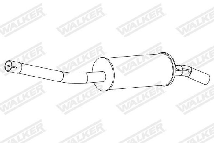 Schalldämpfer des Auspuffsystems hinten passt zu: FORD TOURNEO CUSTOM V362, T...