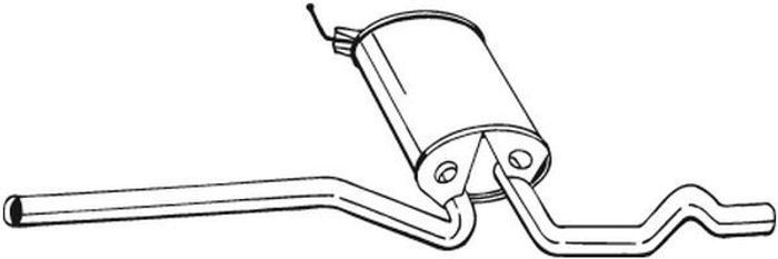 Schalldämpfer des Auspuffsystems Mitte passt zu: VW PASSAT B5, PASSAT B5.5 1....