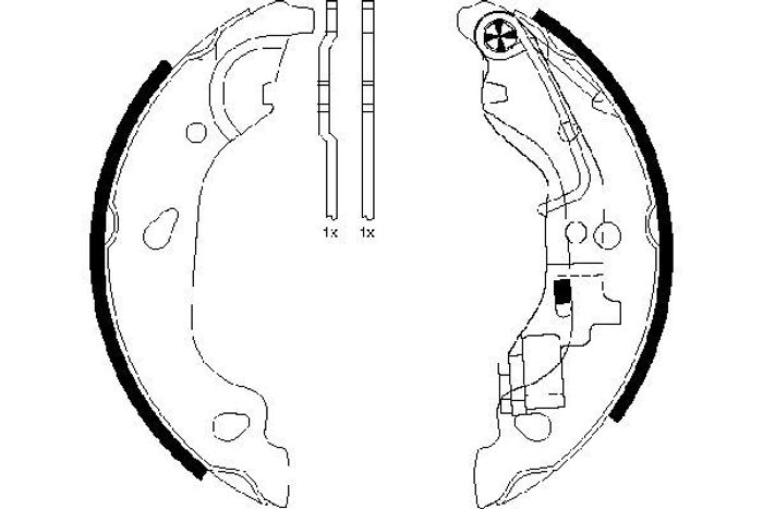 Bremsbacke passt zu: FIAT PUNTO; ZASTAVA 10 1.2-1.9D 09.99