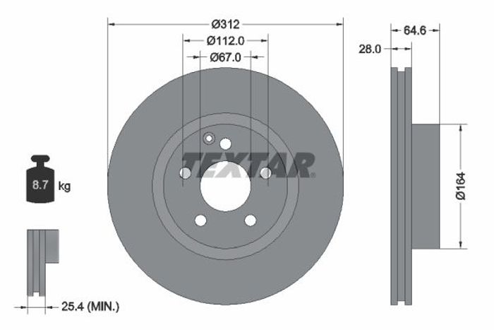 Bremsscheibe vorne L/R passt zu: MERCEDES CLS (C219), E (VF211), E (W211), E...