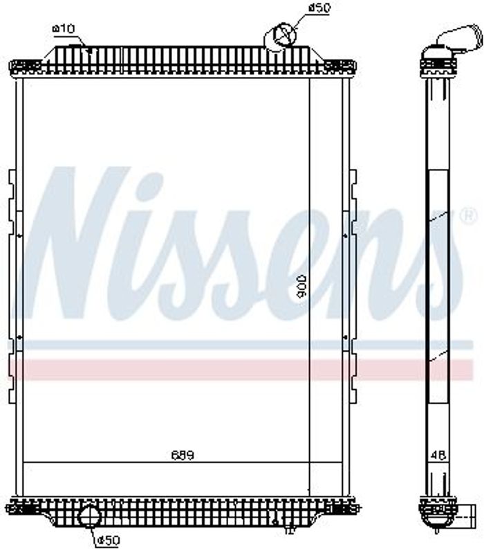 Kühler Motor ((en) without frame) passt zu: RVI KERAX dCi11-270-MIDR06.23.56B...