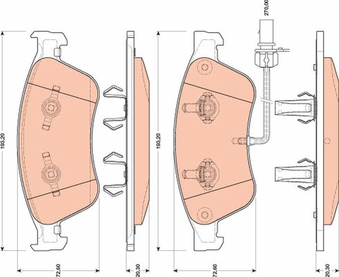 Bremsbelagsatz vorne , passt zu: AUDI A8 D3 2.8-6.0 08.03-07.10