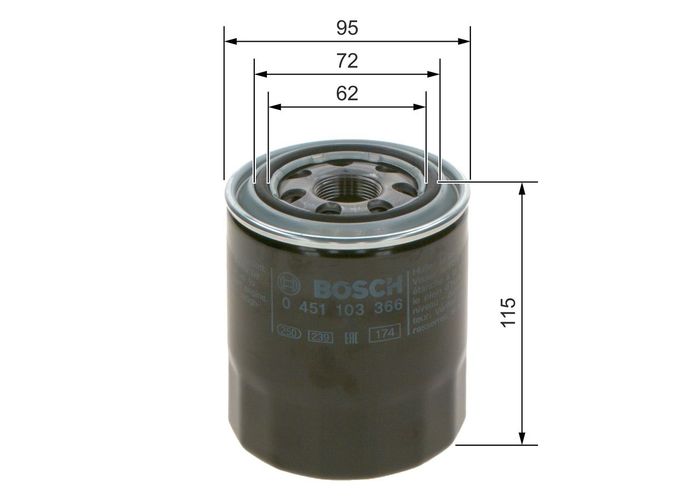Ölfilter passt zu: HYUNDAI GALLOPER II, H-1, H-1 / STAREX, H-1 CARGO, H-1 TRA...