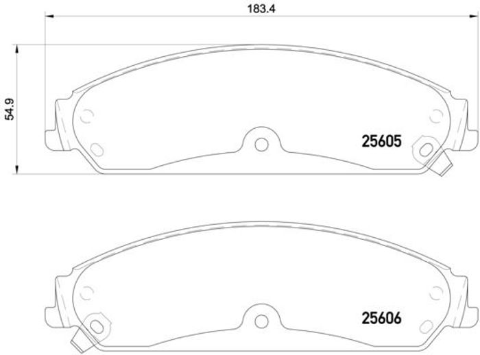 Bremsbelagsatz vorne , passt zu: CHRYSLER 200, 300C; DODGE CHALLENGER, CHARGE...