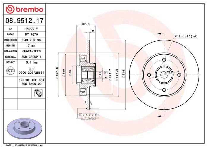 Bremsscheibe mit Lager hinten L/R (mit ABS-Ring) passt zu: CITROEN C4, C4 I;...