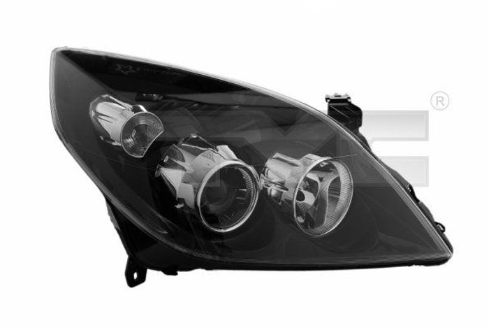 Scheinwerfer R (H1/H7, elektrisch, ohne motor, einsatzfarbe: schwarz) passt z...