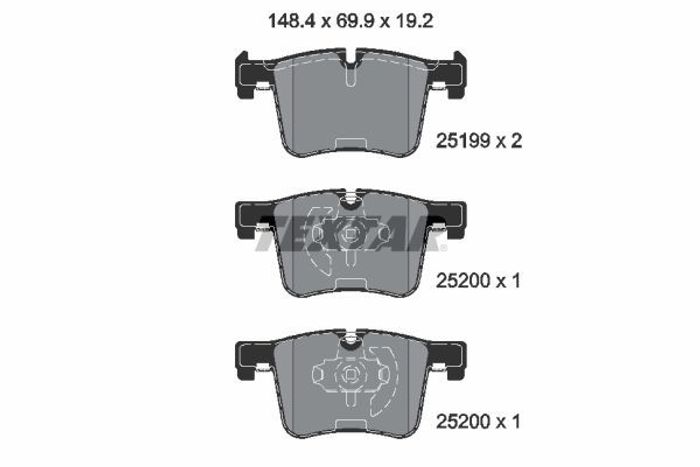 Bremsbelagsatz vorne , passt zu: BMW 1 (F20), 1 (F21), 2 (F22, F87), 2 (F23),...