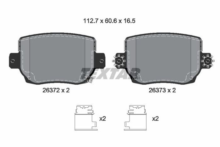 Bremsbelagsatz hinten , passt zu: TESLA MODEL 3, MODEL Y Electric 01.17