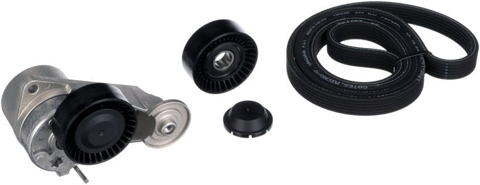 Satz der Rippenriemen (mit Rollen) passt zu: VOLVO S60 I, V70 II, XC70 I 2.4D...