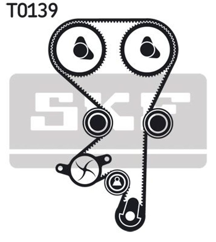 Ventilsteuerung Satz (Riemen + Rolle + Flüssigkeitspumpe) passt zu: OPEL ASTR...