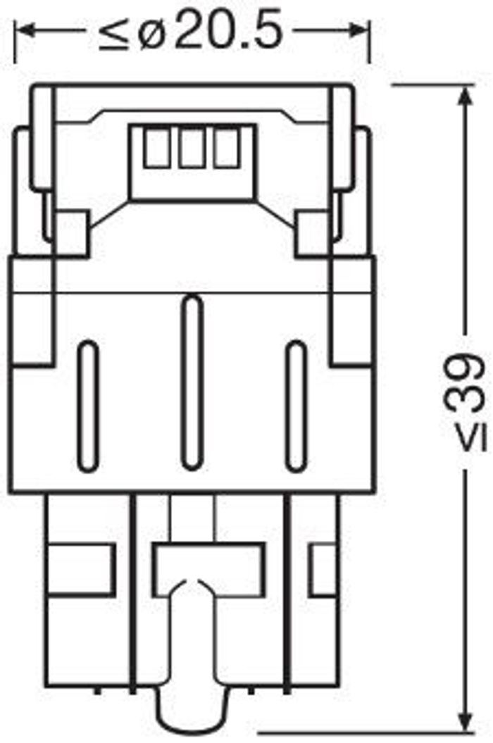 LED Glühbirne (Blister 2Stück) P21/5W 12V 1,3W W3X16Q keine Zertifizierung de...