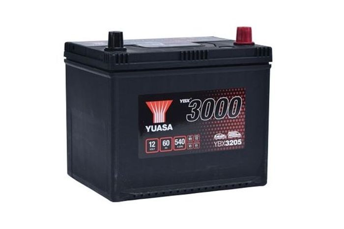 Batterie YUASA 12V 60Ah/540A (EN) YBX3000 SMF (P+ standardpol) 230x174x205 B0...