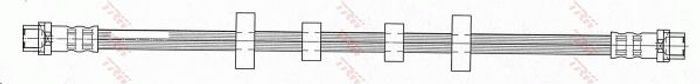 Bremsleitung elastisch vorne R (länge 371mm, M10x1/M10x1) passt zu: VW CALIFO...