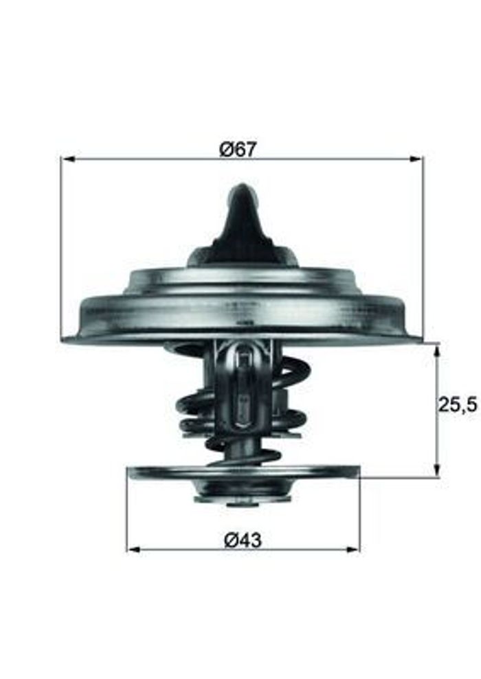 Kühlmittelthermostat (87°C) passt zu: MERCEDES /8 (W115), 123 (C123), 123 (W1...