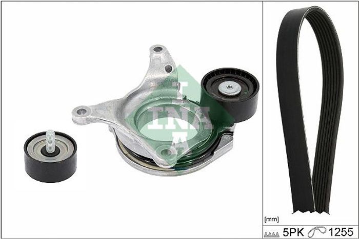 Satz der Rippenriemen (mit Spanner) passt zu: MERCEDES A (V177), A (W177), B...