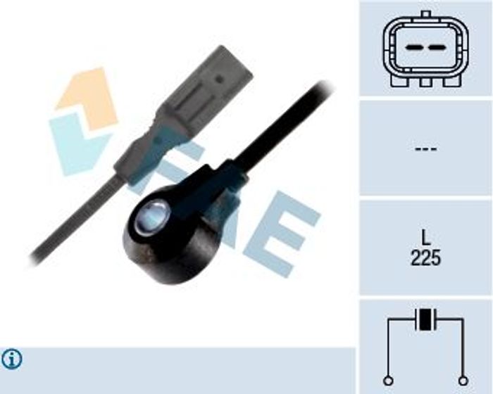 Klopfsensor passt zu: CITROEN C4 I, C4 PICASSO I, C5 II, C8; PEUGEOT 307, 308...